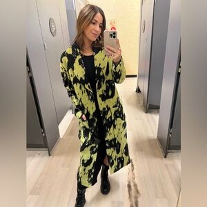 NWOT $795 Diane von Furstenberg Resort 2020 Oversized Wool Coat Size Small